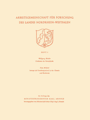 cover image of Probleme der Kernphysik. Isotope als Forschungsmittel in der Chemie und Biochemie